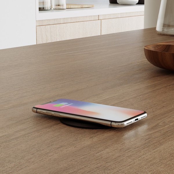 POWERTECH ασύρματος φορτιστής PTL-025 με USB & USB-C θύρες, 15W/30W, μαύρος