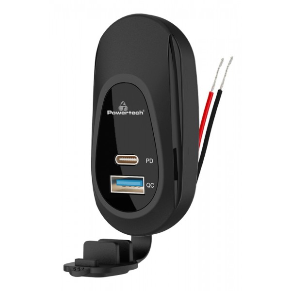 POWERTECH πρίζα USB για σκάφη & οχήματα PTL-026, USB & USB-C - Ηλεκτρολογικός εξοπλισμός