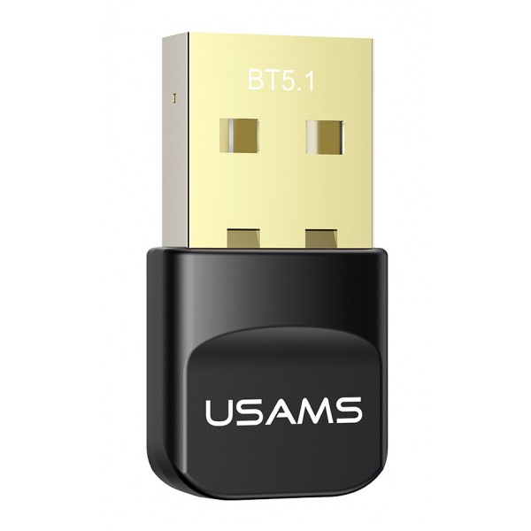 USAMS USB αντάπτορας Bluetooth 5.1 ZB321, μαύρος - Κάρτες Δικτύου - USB Dongles