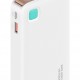 USAMS power bank CD225 με καλώδιο Lightning, 2x θύρες εξόδου, 10000mAh, 20W, λευκό