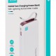 USAMS power bank CD225 με καλώδιο Lightning, 2x θύρες εξόδου, 10000mAh, 20W, λευκό