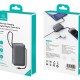 USAMS power bank CD228 με 2x καλώδια, 2x θύρες εξόδου, 10000mAh, 20W, γκρι