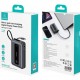 USAMS power bank CD243 με καλώδιο USB-C, 2x θύρες εξόδου, 20000mAh, 65W, γκρι