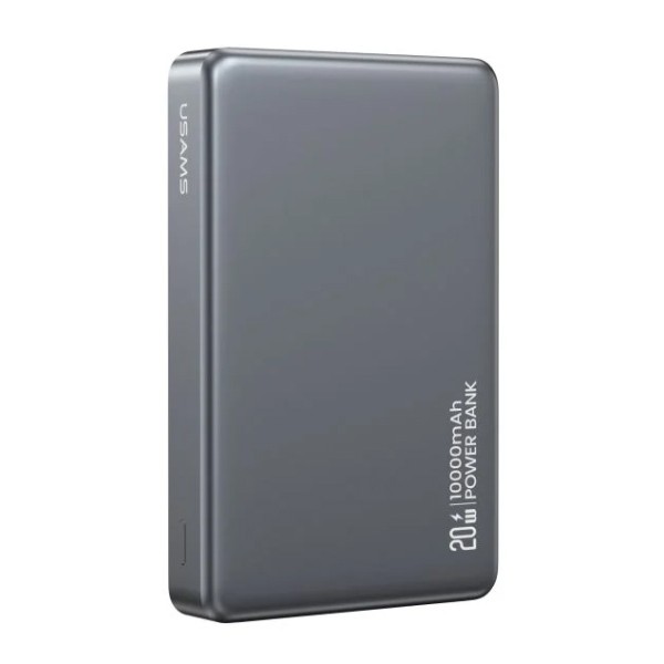 USAMS power bank CD242, magnetic wireless, USB-C έξοδος, 10000mAh, 20W, γκρι - Power Bank