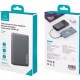 USAMS power bank CD242, magnetic wireless, USB-C έξοδος, 10000mAh, 20W, γκρι