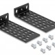 DELOCK σετ βάσεις τοποθέτησης για rack 67281, μαύρο, 2τμχ
