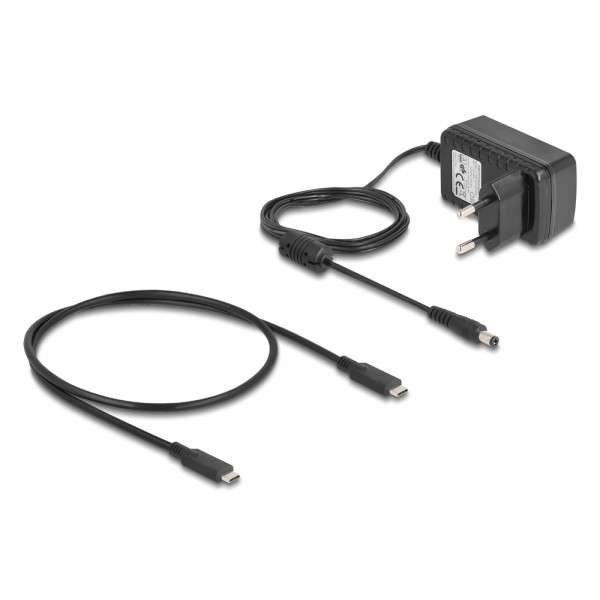 DELOCK docking station για M.2 NVMe SSD 64300, 2 θέσεων, 20Gbps, clone/erase function, μαύρο