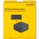 DELOCK docking station για M.2 NVMe SSD 64300, 2 θέσεων, 20Gbps, clone/erase function, μαύρο