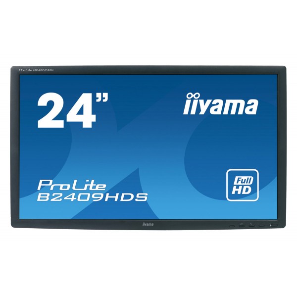 IIYAMA used οθόνη B2409HDS LED, 24" 1920x1080, VGA/HDMI/DVI, χωρίς βάση, Grade A - Used Οθόνες PC