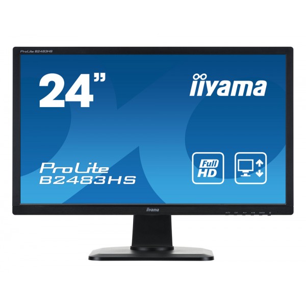 IIYAMA used οθόνη B2483HS LED, 24" 1920x1080, VGA/HDMI/DisplayPort, Grade B - Used Οθόνες PC
