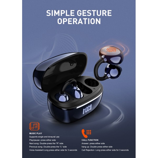 LDNIO earphones με θήκη φόρτισης T09, OWS, Φ10mm, 35/400mAh, μπλε LDNIO earphones με θήκη φόρτισης T09, OWS, Φ10mm, 35/400mAh, μπλε