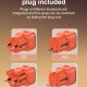 LDNIO φορτιστής τοίχου Q2420 με καλώδιο, USB/USB-C, 45W, universal πρίζα, πορτοκαλί