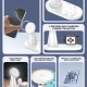 LDNIO ασύρματος φορτιστής WL01 με LED φωτισμό, 3 σε 1, 15W, λευκός