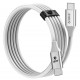 ORICO καλώδιο USB-C CDX-100CC, 100W, 480Mbps, 1m, λευκό