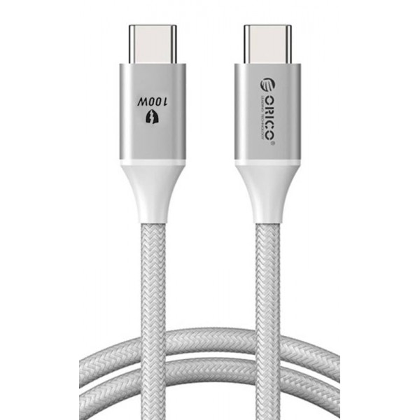 ORICO καλώδιο USB-C CDX-100CC, 100W, 480Mbps, 1m, λευκό - USB-C (Type-C)