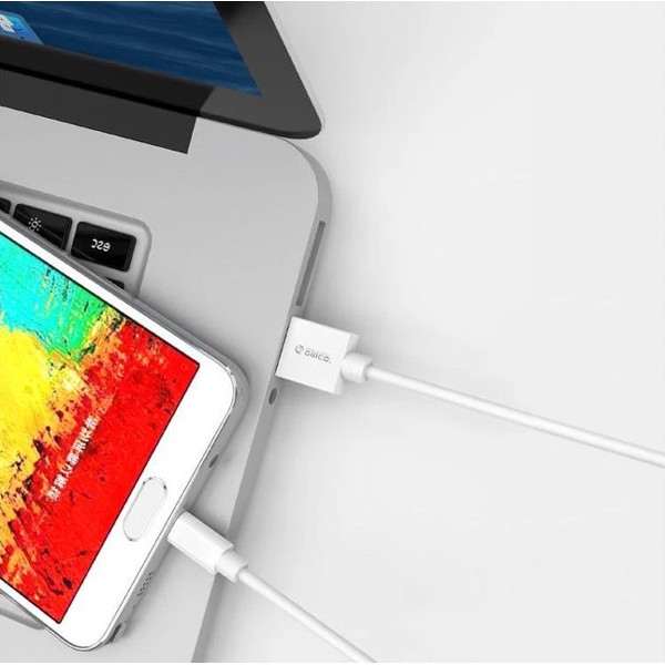 ORICO καλώδιο micro USB σε USB ADC-05, 3A, 480Mbps, 0.5m, λευκό - USB