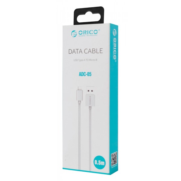 ORICO καλώδιο micro USB σε USB ADC-05, 3A, 480Mbps, 0.5m, λευκό