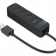 ORICO USB hub TWU32-4A, 4x θυρών, USB 3.0, 5Gbps, USB σύνδεση, έξτρα τροφοδοσία, μαύρο