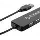 ORICO USB hub FL01, 4x θυρών, USB 2.0, 480Mbps, USB σύνδεση, μαύρο
