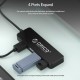 ORICO USB hub FL01, 4x θυρών, USB 2.0, 480Mbps, USB σύνδεση, μαύρο