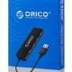 ORICO USB hub FL01, 4x θυρών, USB 2.0, 480Mbps, USB σύνδεση, μαύρο