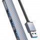 ORICO USB hub AH-A13, 4x θυρών, USB 3.0, 5Gbps, USB σύνδεση, γκρι