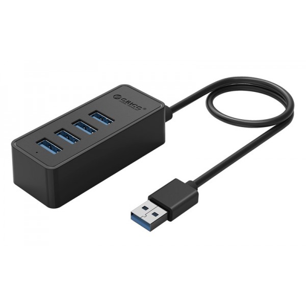 ORICO USB hub W5P-U3, 4x θυρών, USB 3.0, 5Gbps, USB σύνδεση, 1m καλώδιο, μαύρο - USB Hubs - Card Readers