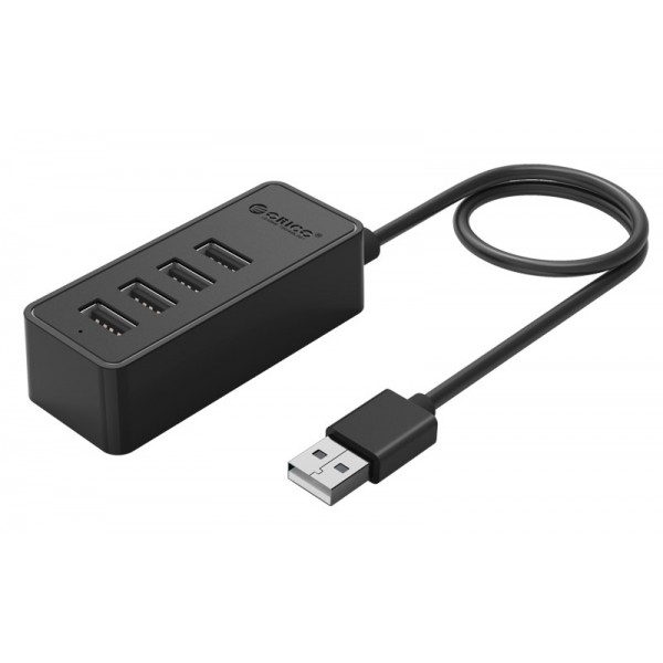 ORICO USB hub W5P-U2, 4x θυρών, USB 2.0, 480Mbps, USB σύνδεση, 1m καλώδιο, μαύρο - USB Hubs - Card Readers