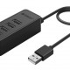 ORICO USB hub W5P-U2, 4x θυρών, USB 2.0, 480Mbps, USB σύνδεση, 1m καλώδιο, μαύρο