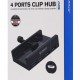 ORICO USB hub MH4PU-P με σφιγκτήρα, 4x θυρών, 5Gbps, USB σύνδεση, ασημί