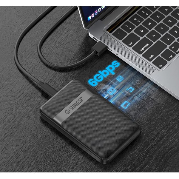 ORICO θήκη για 2.5" SATA HDD/SSD 2577C3-V1, 6Gbps, μαύρη - ORICO