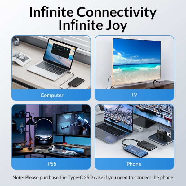 ORICO θήκη για 2.5" SATA HDD/SSD 25PW1C-C3, 5Gbps, μαύρη