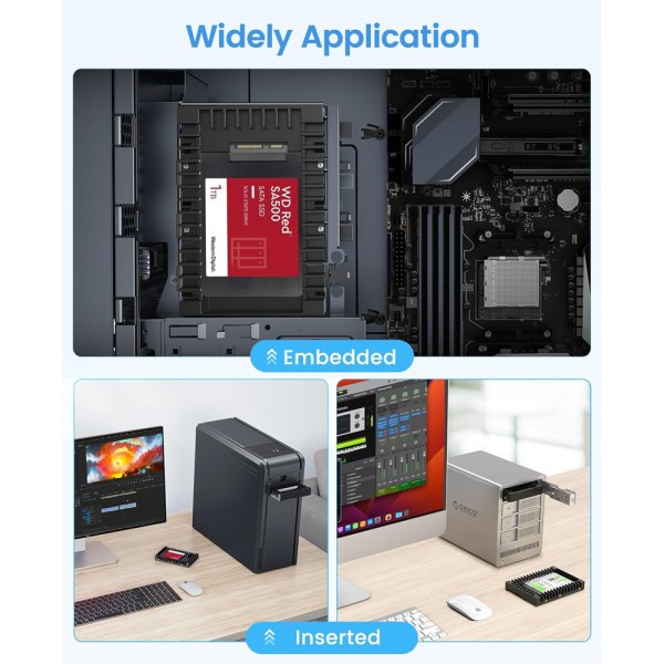 ORICO tray 3.5" για 2.5" HDD/SSD 1125SS-V1, 6Gbps, μαύρο