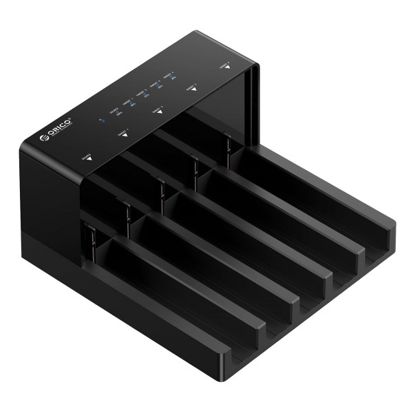 ORICO docking station για 2.5" ή 3.5" SATA HDD/SSD 6558US3-C, 5 θέσεων, 5Gbps, clone function, μαύρο - Θήκες & Trays Σκληρών Δίσκων