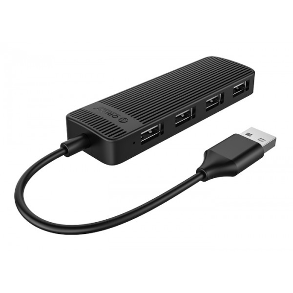 ORICO USB hub FL02, 4x θυρών, USB 2.0, 480Mbps, USB σύνδεση, μαύρο - USB Hubs - Card Readers