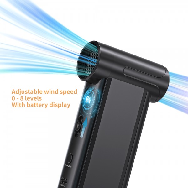 KINZIR 2 σε 1 σκουπάκι χειρός & air duster AD51, 180W, 4000mAh, μαύρο - Μηχανήματα - Πολύμετρα