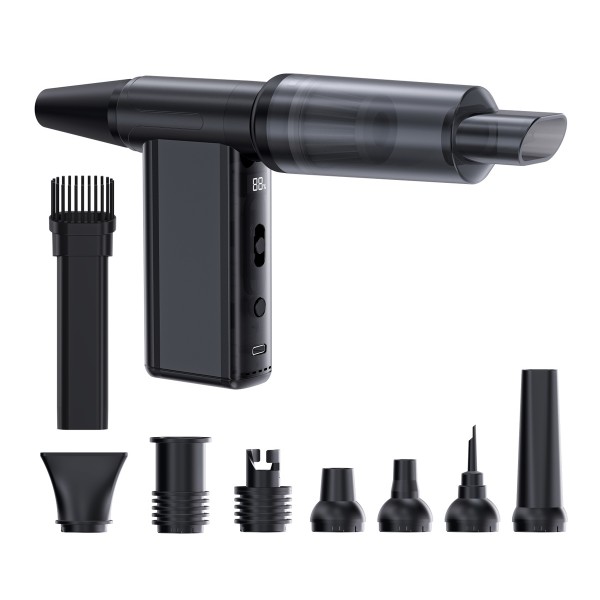 KINZIR 2 σε 1 σκουπάκι χειρός & air duster AD51, 180W, 4000mAh, μαύρο - Μηχανήματα - Πολύμετρα