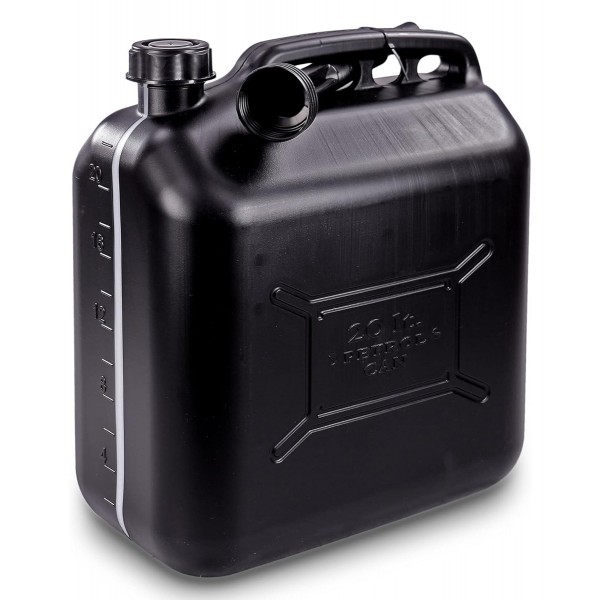 PROPLUS δοχείο καυσίμων 530047 με σπιράλ, πλαστικό, 20lt, μαύρο - Σπίτι & Gadgets