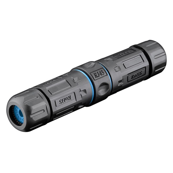 POWERTECH αδιάβροχος σύνδεσμος RJ45 CAB-N427, CAT 6, IP68, μαύρος - Διάφορα Δικτύου