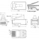 GOOBAY βύσμα RJ45 93829, CAT 6 STP, μεταλλικό, 10τμχ