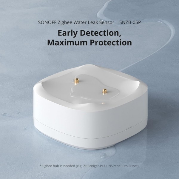 SONOFF smart ανιχνευτής πλημμύρας SNZB-05P, ZigBee, μπαταρίας, λευκός - Ανιχνευτές