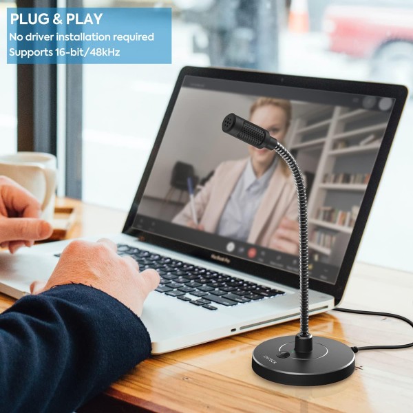 CMTECK επιτραπέζιο μικρόφωνο G009 με εύκαμπτο βραχίονα, omnidirectional, USB, μαύρο - Σύγκριση Προϊόντων
