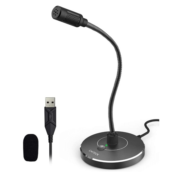 CMTECK επιτραπέζιο μικρόφωνο G009 με εύκαμπτο βραχίονα, omnidirectional, USB, μαύρο - Σύγκριση Προϊόντων