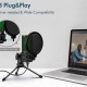 CMTECK επιτραπέζιο μικρόφωνο XM550 με pop φίλτρο, καρδιοειδές, USB, μαύρο