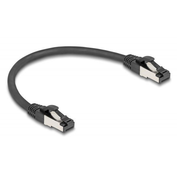 DELOCK καλώδιο δικτύου 80566, CAT 8.1 S/FTP, copper, 2000MHz, 0.25m, μαύρο - Δίκτυο