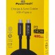 POWERTECH καλώδιο USB-C PTR-0165, USB4, 240W, 40Gbps, 8K/60Hz, 1m, μαύρο