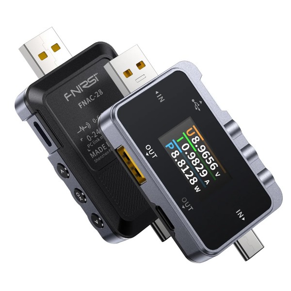 FNIRSI USB tester φόρτισης FNAC-28, USB & USB-C - Μηχανήματα - Πολύμετρα