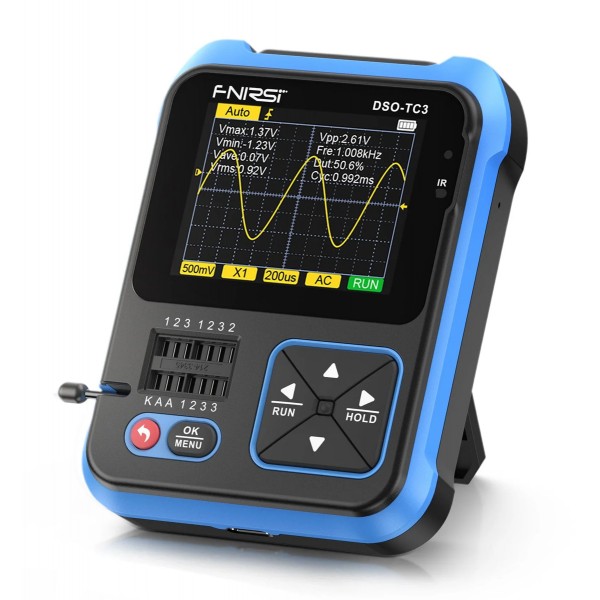 FNIRSI 3 σε 1 παλμογράφος/signal generator/transistor tester χειρός DSO-TC3, επαναφορτιζόμενο - Μηχανήματα - Πολύμετρα