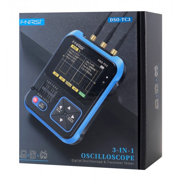 FNIRSI 3 σε 1 παλμογράφος/signal generator/transistor tester χειρός DSO-TC3, επαναφορτιζόμενο