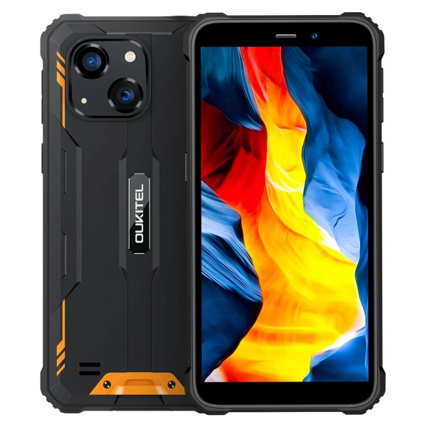 OUKITEL smartphone G2, 6", 4/64GB, 6300mAh, IP68/IP69K, πορτοκαλί - Smartphones